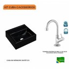 Kit Cuba Q32 Com Torneira 1198 Metal 1/4 Volta Preto