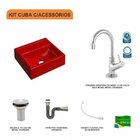 Kit Cuba Q32 Com Torneira 1198 Metal E Válvula 1" + Sifão Cro