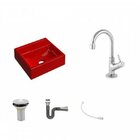 Kit Cuba Q32 Com Torneira 1198 Metal E Válvula 1" + Sifão Cro