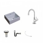 Kit Cuba Q32 Com Torneira 1198 Metal E Válvula 1" + Sifão Cro