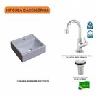 Kit Cuba Q32 Com Torneira 1198 Metal E Válvula 1" Compace Cin