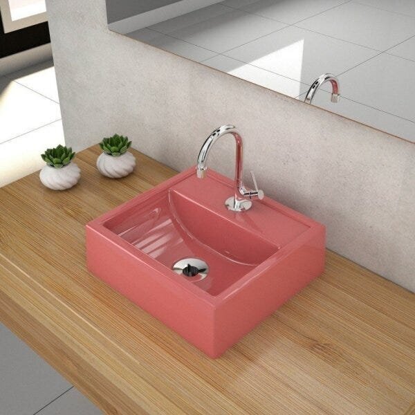 Kit Cuba Q32 Com Torneira 1198 Metal E Válvula 1" Compace Rosa