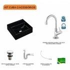 Kit Cuba Q32 Com Torneira 1198 Metal E Válvula Click 1 1/2''