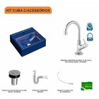 Kit Cuba Q32 Com Torneira 1198 Metal E Válvula Click 1"b + Si