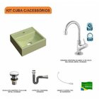 Kit Cuba Q32 Com Torneira 1198 Metal E Válvula Click 1"g + Si