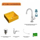 Kit Cuba Q32 Com Torneira 1198 Metal E Válvula Click 1"g + Si