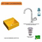 Kit Cuba Q32 Com Torneira C50 E Válvula Abs Compace Amarelo