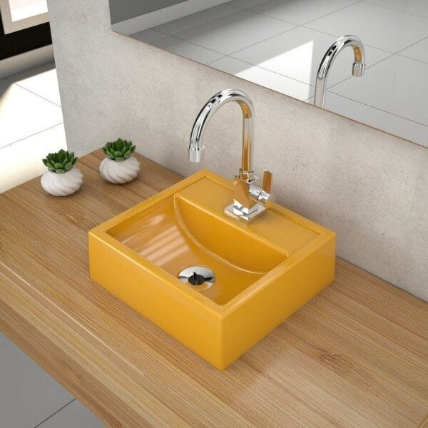 Kit Cuba Q32 Com Torneira Luxo 1195 E Válvula 1 Pol. Amarelo