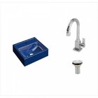 Kit Cuba Q32 Com Torneira Luxo 1195 E Válvula 1 Pol. Azul Esc