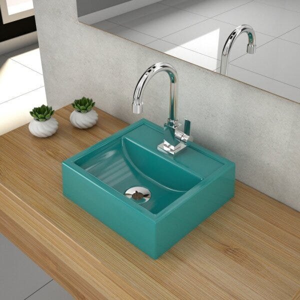 Kit Cuba Q32 Com Torneira Luxo 1195 E Válvula 1 Pol. Azul Tur