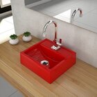 Kit Cuba Q32 Com Torneira Luxo 1195 Metal 1/4 Volta Vermelho