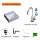 Kit Cuba Q32 Com Torneira Luxo 1195 Metal E Válvula Click 1 P
