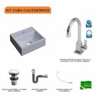 Kit Cuba Q32 Com Torneira Luxo 1195 Metal E Válvula Click 1 P