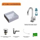 Kit Cuba Q32 Com Torneira Luxo 1195 Metal E Válvula Click 1 P