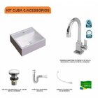 Kit Cuba Q32 Com Torneira Luxo 1195 Metal E Válvula Click 1 P