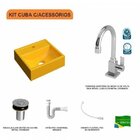 Kit Cuba Q32 Com Torneira Luxo 1195 Metal E Válvula Click 1"b