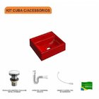 Kit Cuba Q32 Com Válvula Click 01"g, Sifão Pvc E Flexível Com