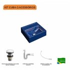 Kit Cuba Q32 Com Válvula Click 01"g, Sifão Pvc E Flexível Com