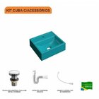 Kit Cuba Q32 Com Válvula Click 01"g, Sifão Pvc E Flexível Com