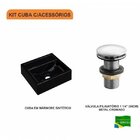 Kit Cuba Q32 Com Válvula Click 1 1/2 Compace Preto
