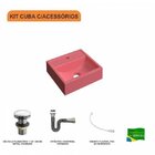 Kit Cuba Q32 Com Válvula Click 1 1/2, Sifão Cromado E Flexíve