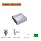 Kit Cuba Q32 Com Válvula Click 1/2, Sifão Pvc E Flexível Comp