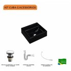 Kit Cuba Q32 Com Válvula Click 1/2, Sifão Pvc E Flexível Comp