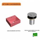 Kit Cuba Q32 Com Válvula Click Botão Compace Rosa