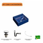 Kit Cuba Q32 Com Válvula Click, Sifão Cromado E Flexível Comp