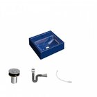 Kit Cuba Q32 Com Válvula Click, Sifão Cromado E Flexível Comp