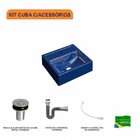 Kit Cuba Q32 Com Válvula Click, Sifão Cromado E Flexível Comp