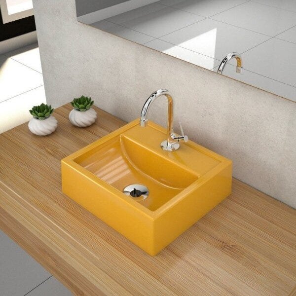 Kit Cuba Q32 Com Válvula Metal Compace Amarelo