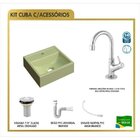 Kit Cuba Q32 Torneira 1198 Metal Válvula 1 Polegada Sifão Pvc