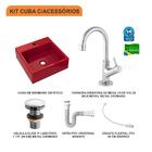 Kit Cuba Q355 C/torneira 1198 Metal + Válvula Click 1 1/2'' (