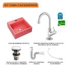 Kit Cuba Q355 C/torneira 1198 Metal + Válvula Click 1 1/2'' (