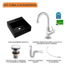 Kit Cuba Q355 C/torneira 1198 Metal + Válvula Click 1 1/2'' (