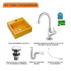 Kit Cuba Q355 C/torneira 1198 Metal + Válvula Click 1 1/2'' (