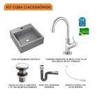 Kit Cuba Q355 C/torneira 1198 Metal + Válvula Click 1 1/2'' (