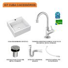 Kit Cuba Q355 C/torneira 1198 Metal + Válvula Click 1''b (2,6
