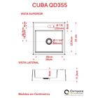 Kit Cuba Q355 C/válvula Click Botão 1''b (2,6cm)