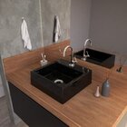 Kit Cuba Q355 Com Torneira 1198 Metal 1/4 Volta Compace Preto