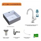 Kit Cuba Q355 Com Torneira 1198 Metal E Válvula 1 Polegada E