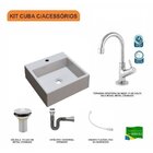 Kit Cuba Q355 Com Torneira 1198 Metal E Válvula 1 Polegada E