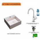 Kit Cuba Q355 Com Torneira 1198 Metal E Válvula Click 1 1/2 P