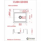 Kit Cuba Q355 Com Torneira 1198 Metal E Válvula Click 1 1/2 P