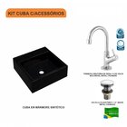 Kit Cuba Q355 Com Torneira 1198 Metal E Válvula Click 1 1/2 P