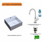 Kit Cuba Q355 Com Torneira 1198 Metal E Válvula Click 1 1/2 P