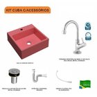 Kit Cuba Q355 Com Torneira 1198 Metal E Válvula Click 1 Poleg