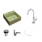 Kit Cuba Q355 Com Torneira 1198 Metal E Válvula Click 1"b E S