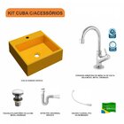 Kit Cuba Q355 Com Torneira 1198 Metal E Válvula Click 1"g E S